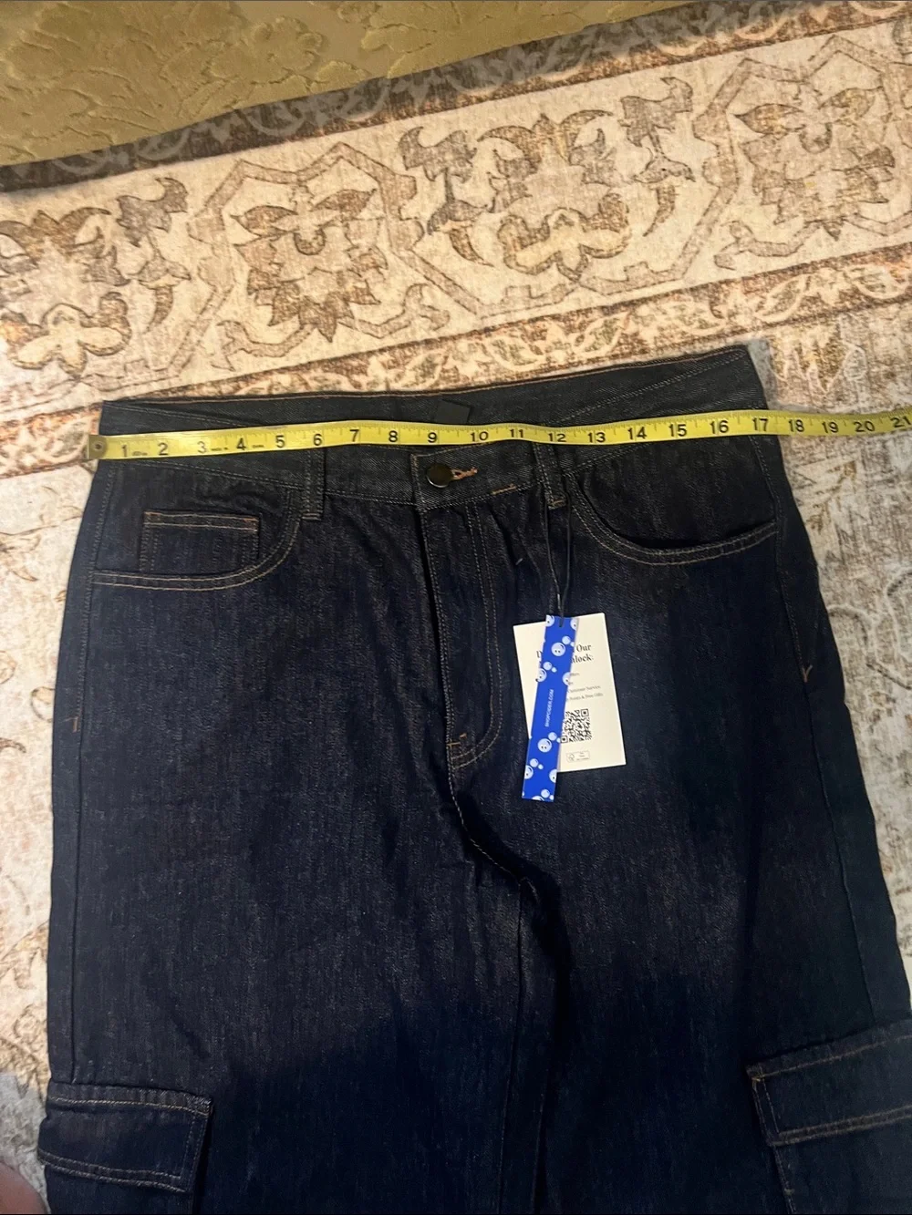 Cider Women's Dark Blue Wide-Leg Jeans